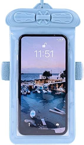 טלפון מקרה, תואם עם סטילו 5 + בתוספת עמיד למים פאוץ יבש תיק [לא מסך מגן סרט ] כחול